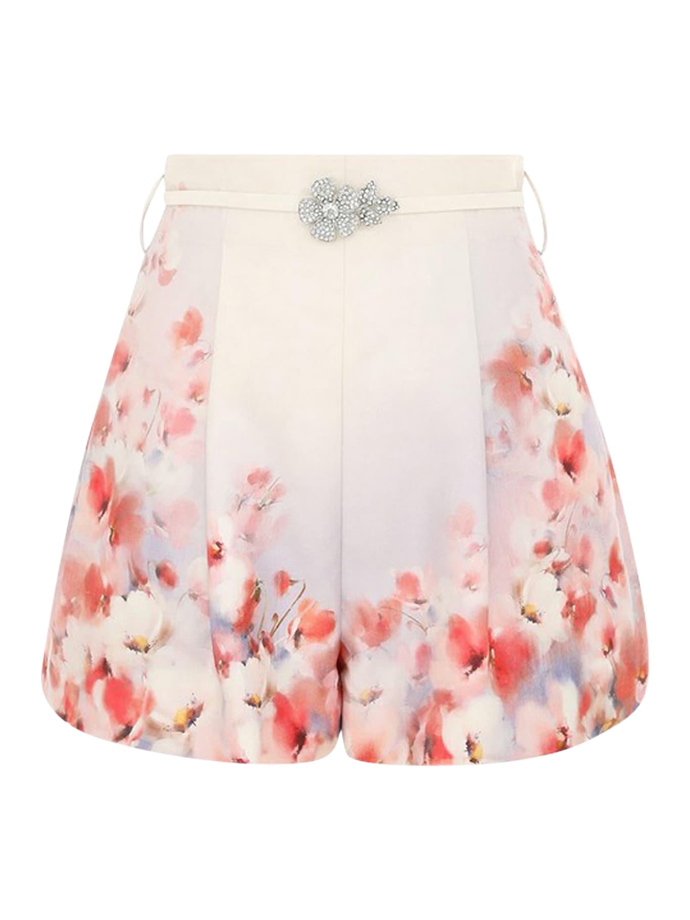 zimmermann floral print shorts