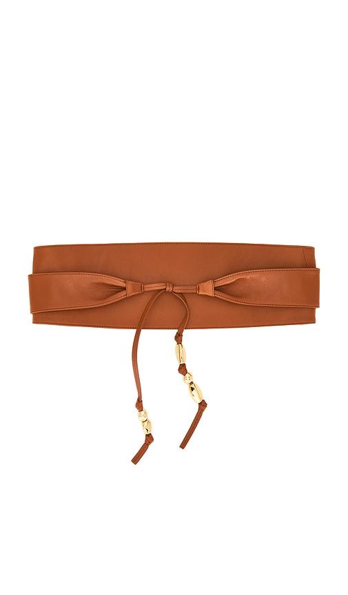 zimmermann foam pebbles wrap belt in rust.