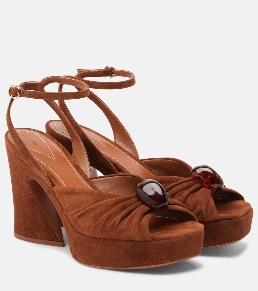 zimmermann gleam 120 suede platform sandals
