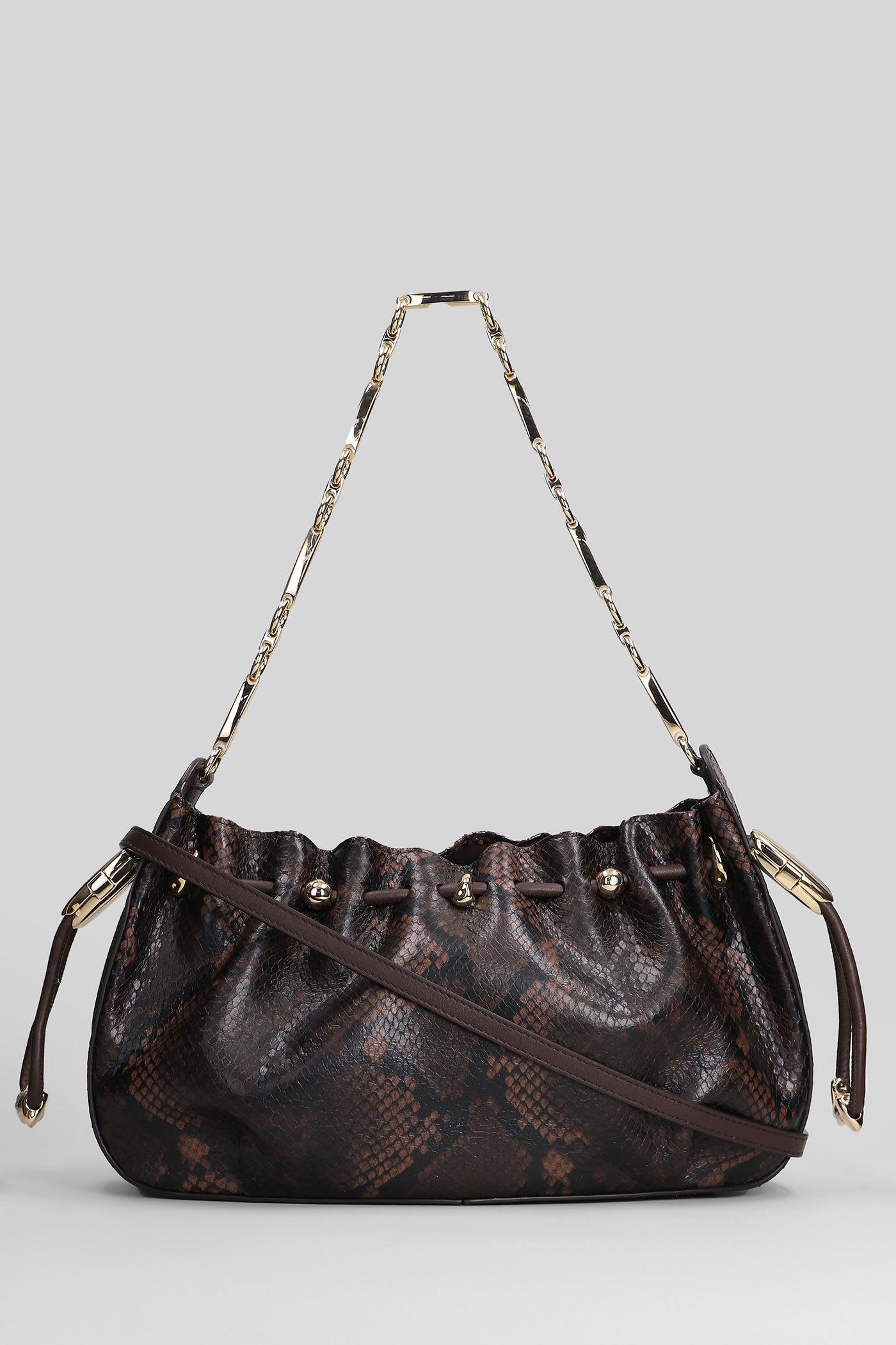 zimmermann halcyon shoulder bag in brown leather