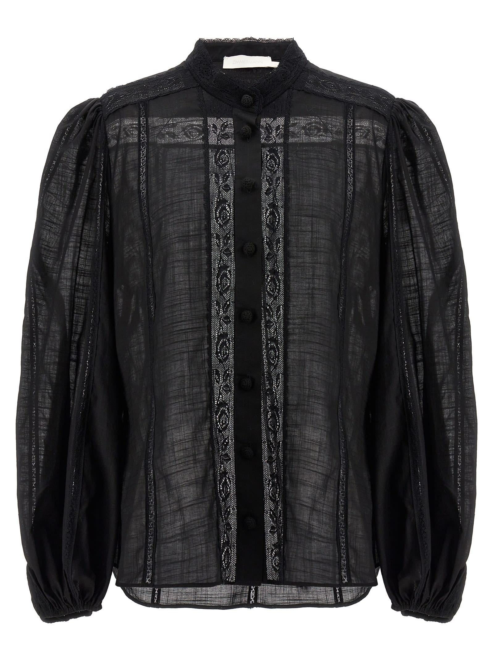 zimmermann halliday lace trim shirt