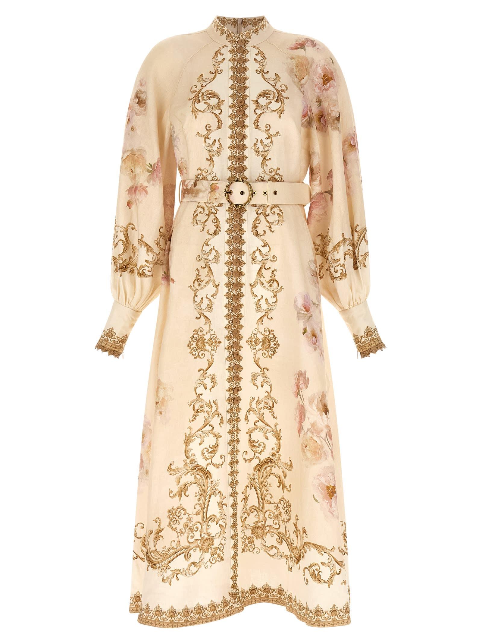 zimmermann hypnotic buttoned midi dress