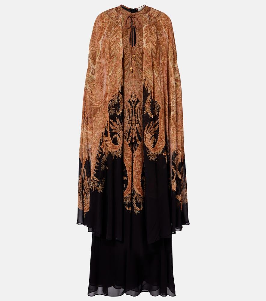 zimmermann hypnotic caped maxi dress
