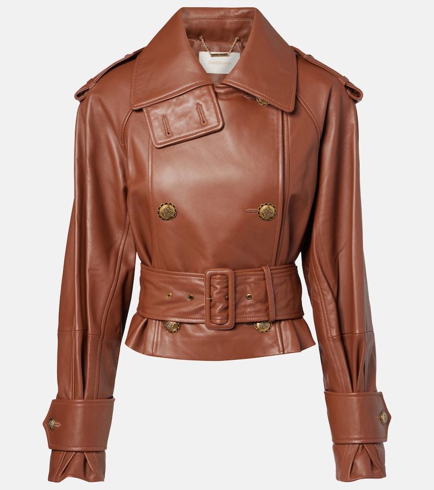 zimmermann hypnotic cropped leather jacket