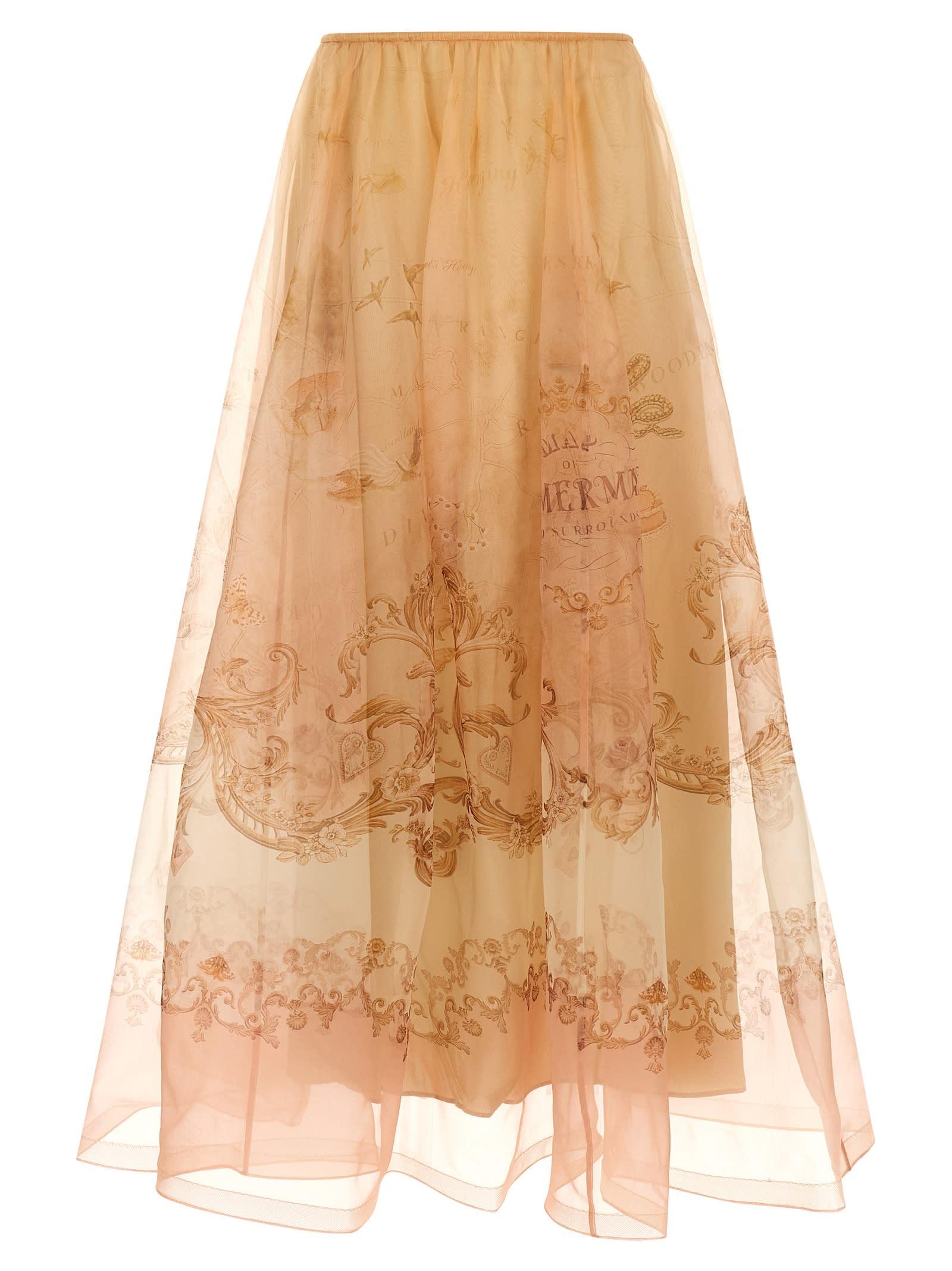 zimmermann hypnotic organza maxi skirt
