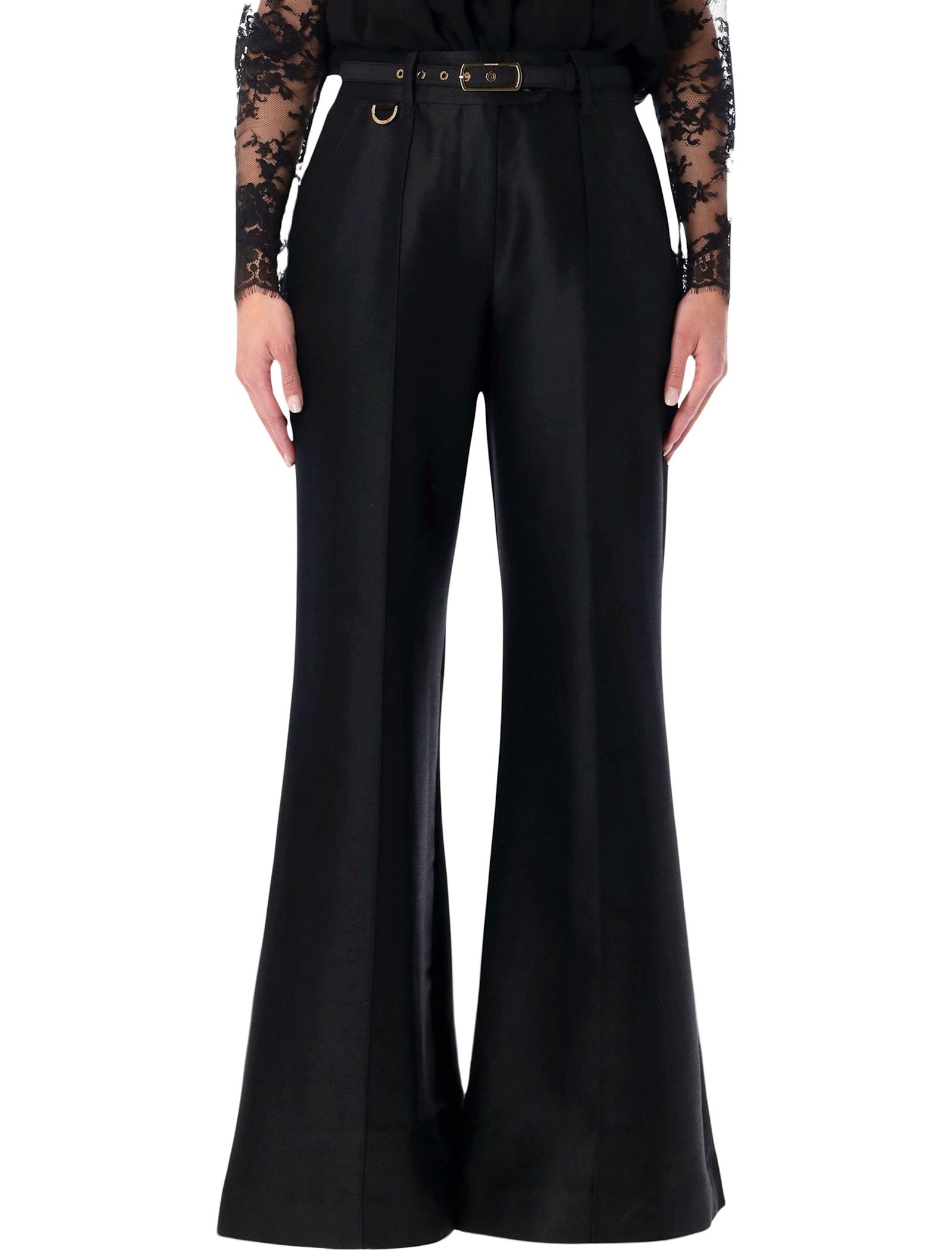 zimmermann hypnotic wool blend flare pants