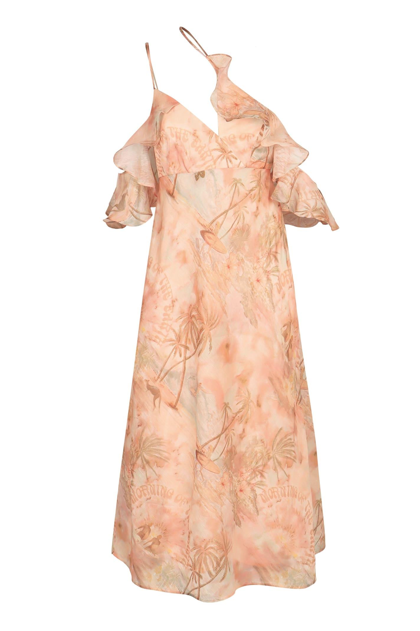zimmermann illuminate flutter printed dress