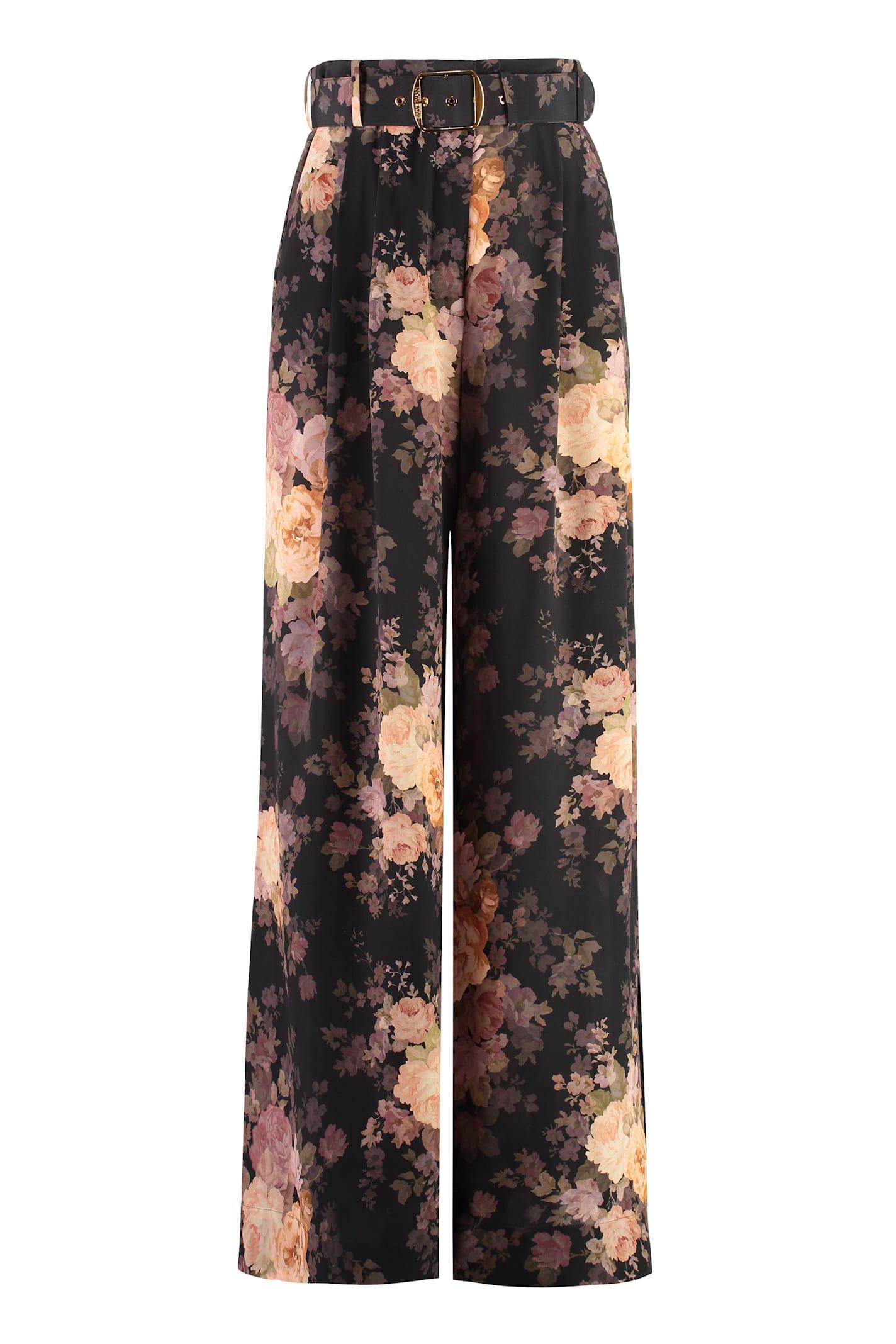 zimmermann illustration tuck silk trousers