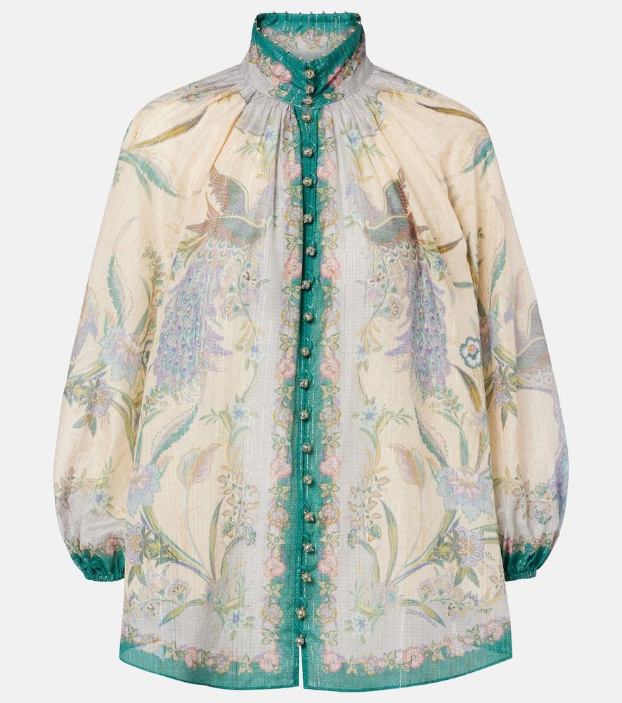 zimmermann indra printed cotton and silk