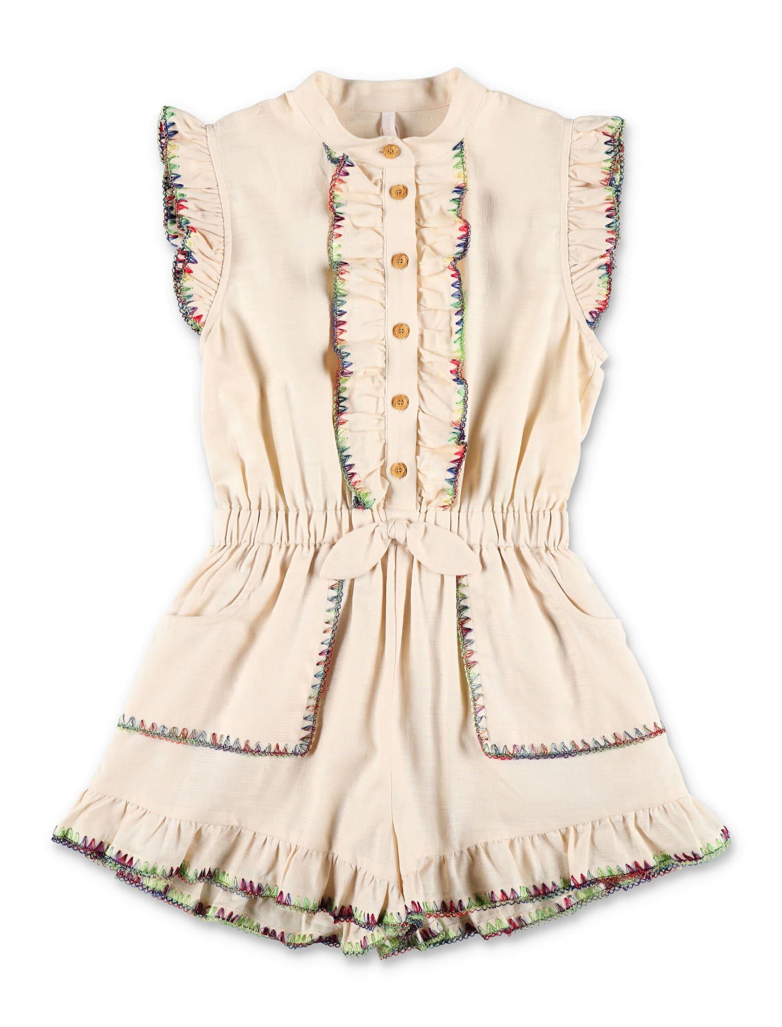 zimmermann kid - lucky frill playsuit