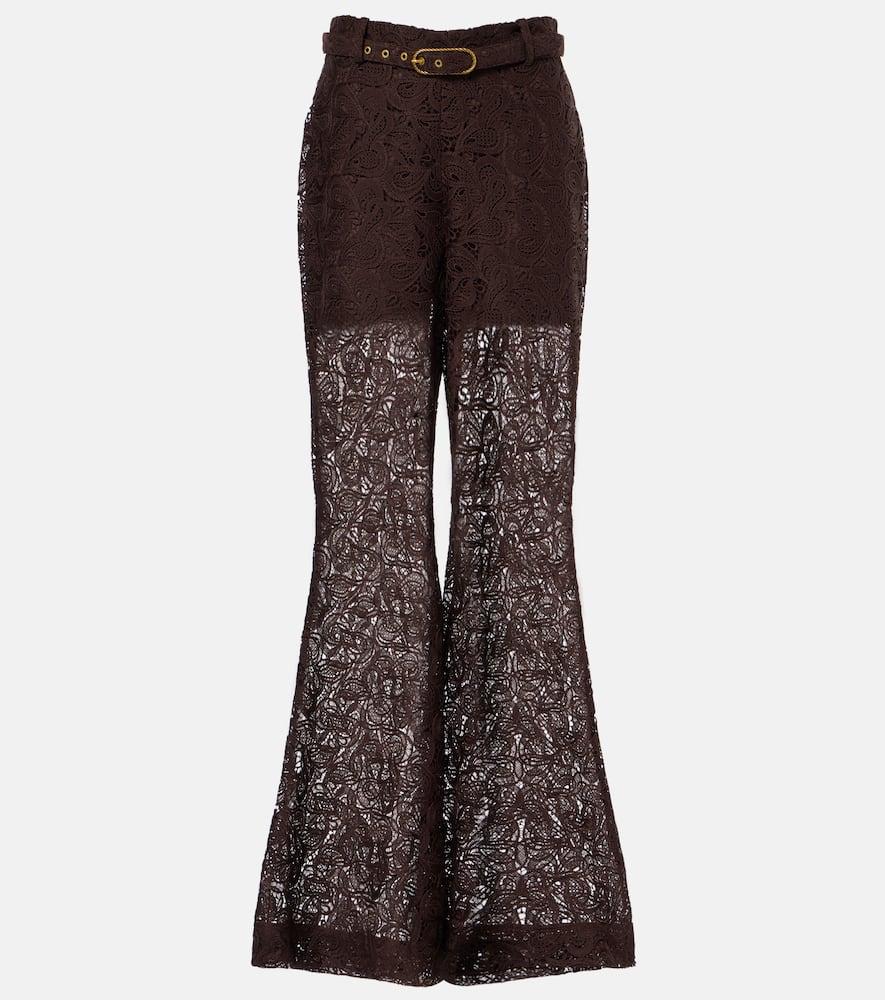 zimmermann lace flared pants