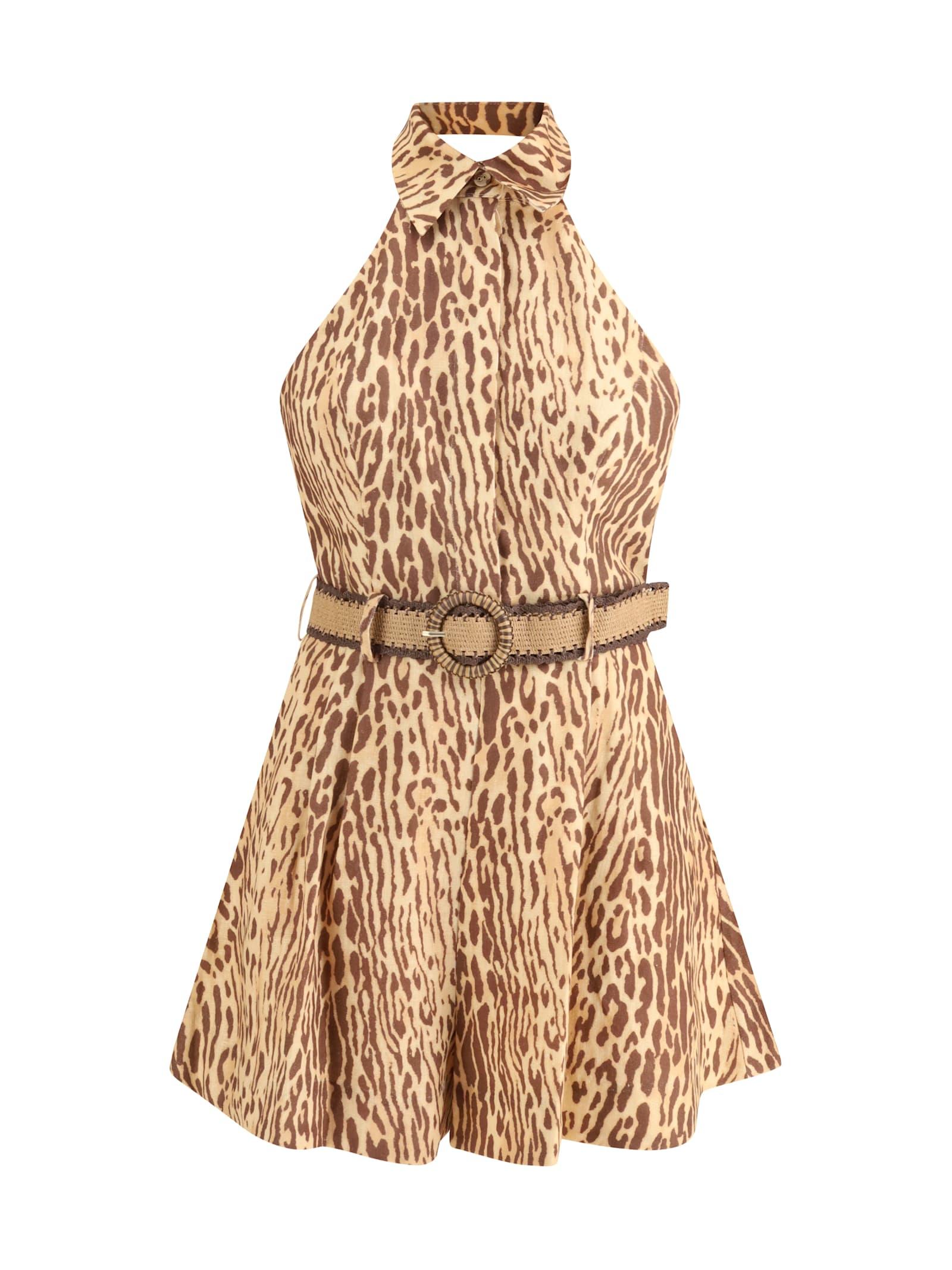 zimmermann leopard short dress