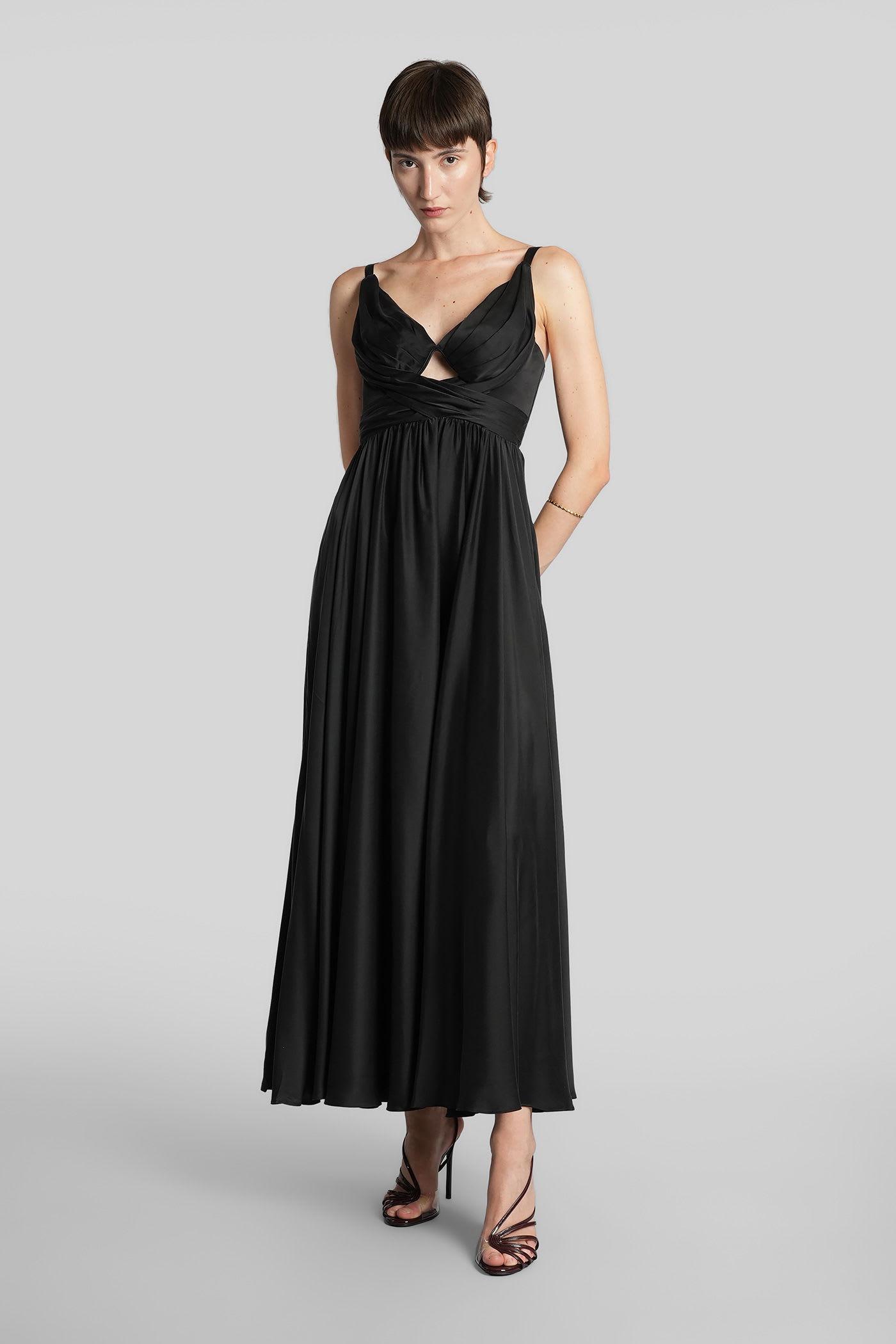 zimmermann long dress in black silk