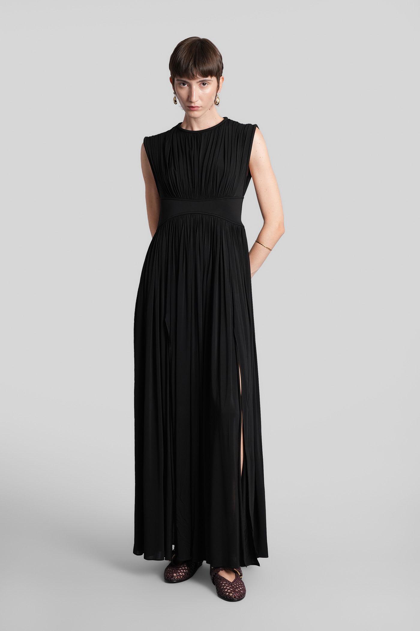 zimmermann long dress in black viscose