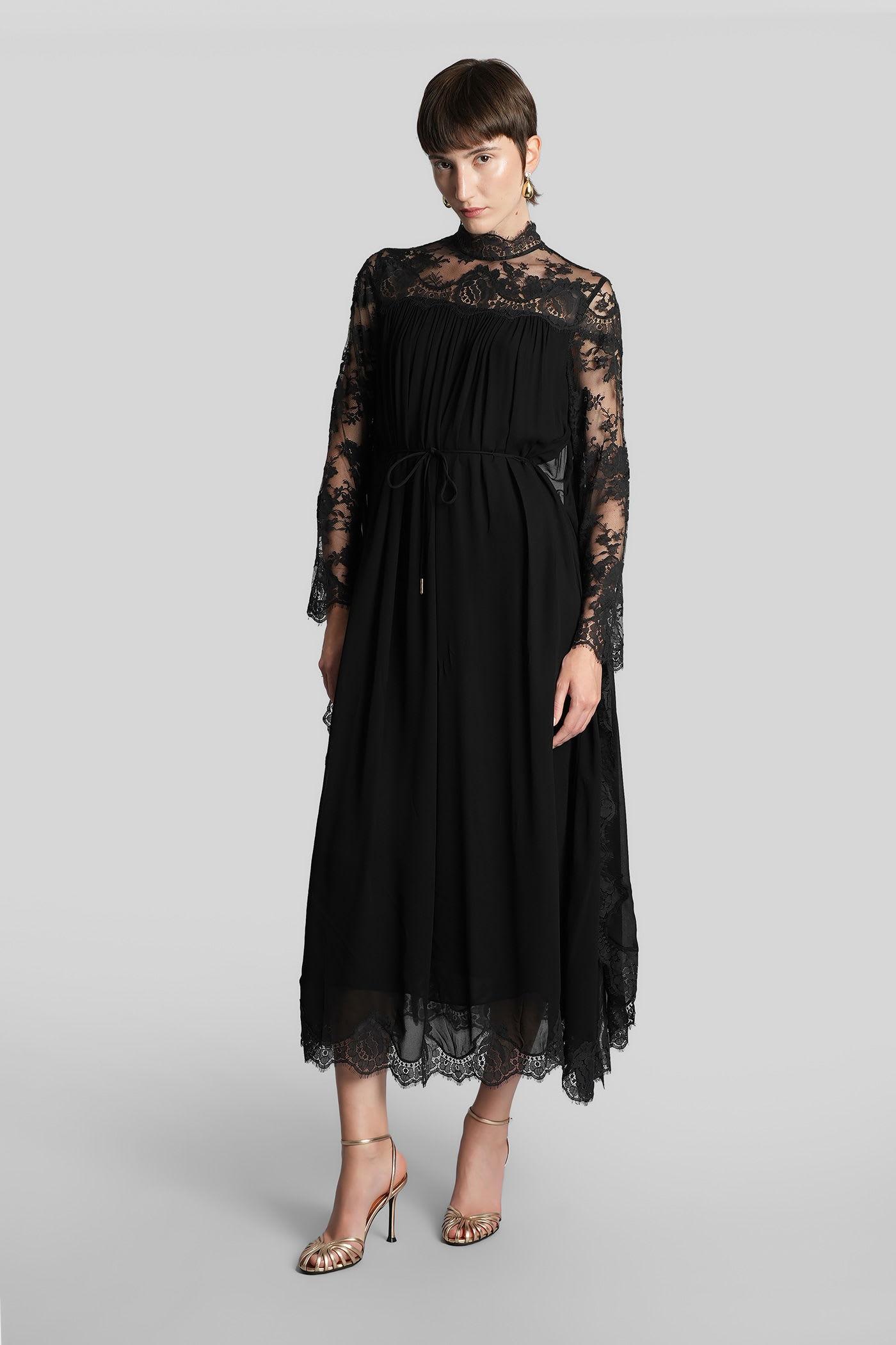 zimmermann long dress in black viscose