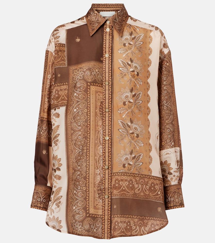 zimmermann lucky bandana silk satin shirt