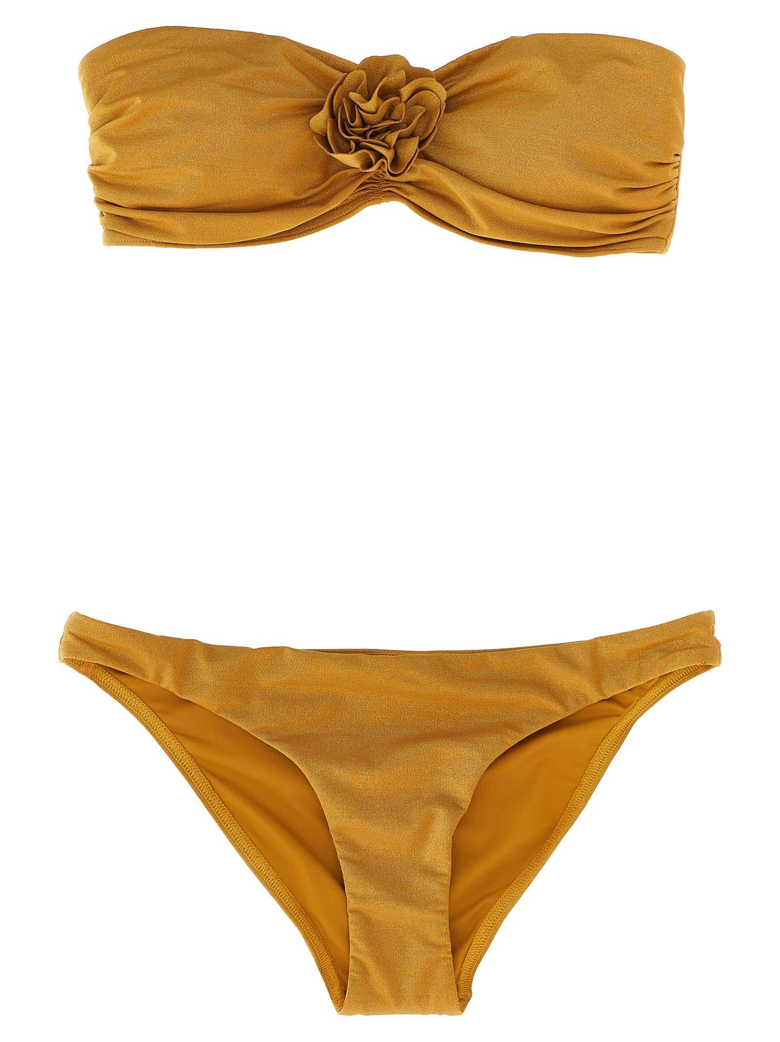 zimmermann lucky bandeau flower bikini