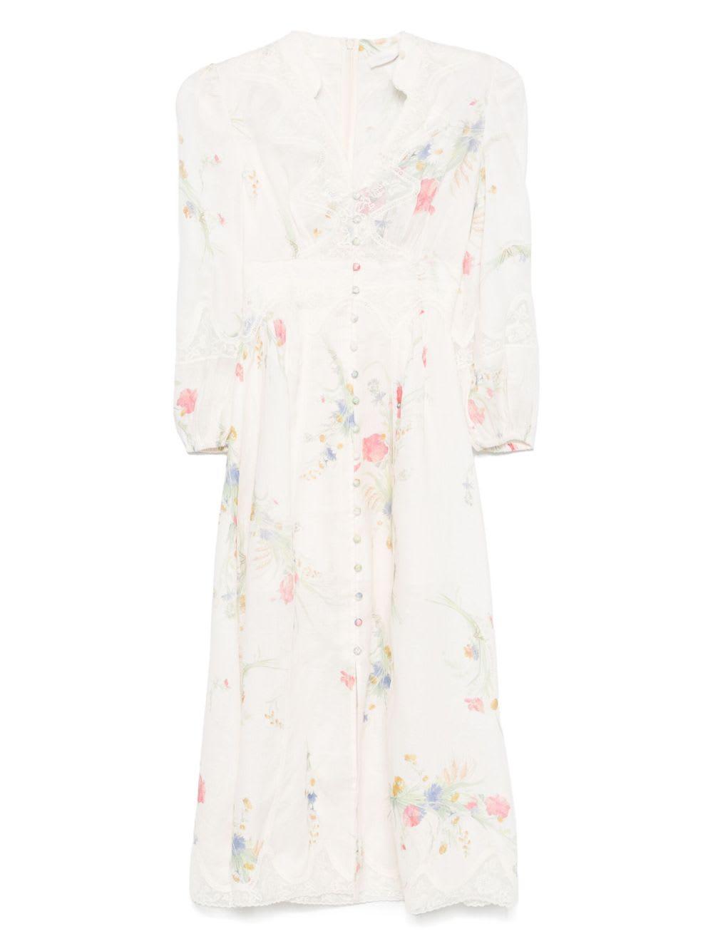 zimmermann lucky linen midi dress