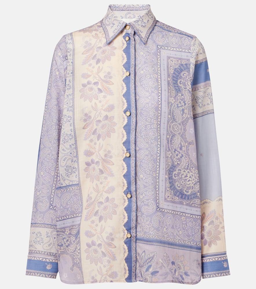 zimmermann lucky printed cotton shirt