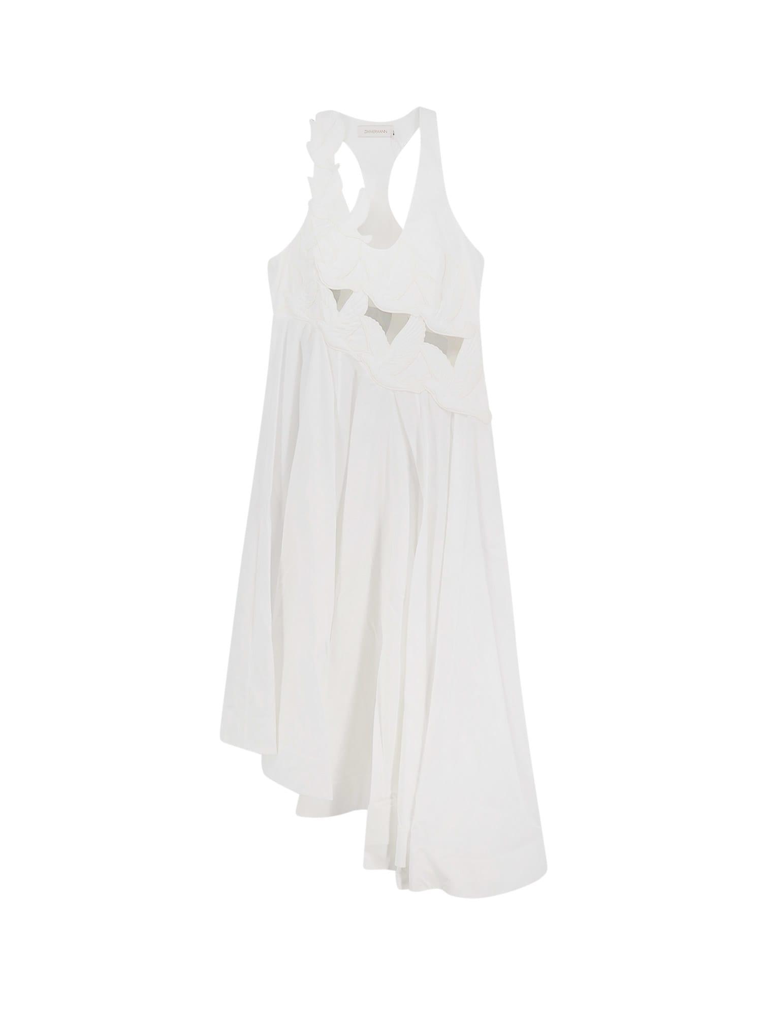 zimmermann luna applique cotton dress