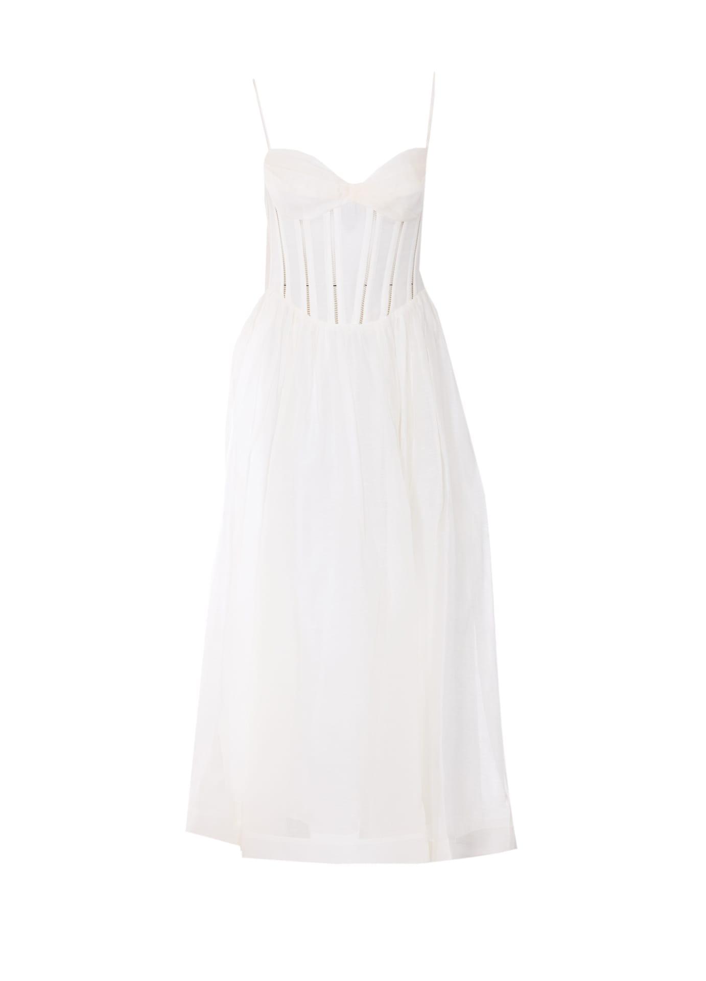 zimmermann luna corset midi dress