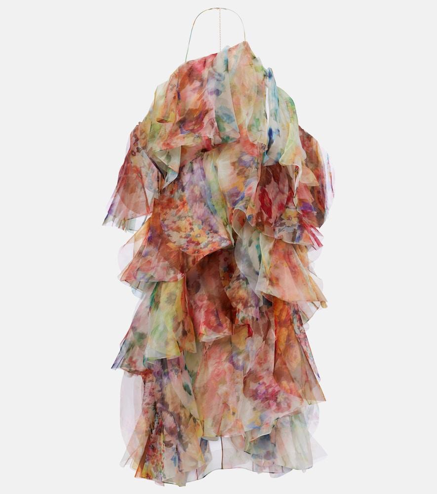 zimmermann luna floral ruffled midi dress