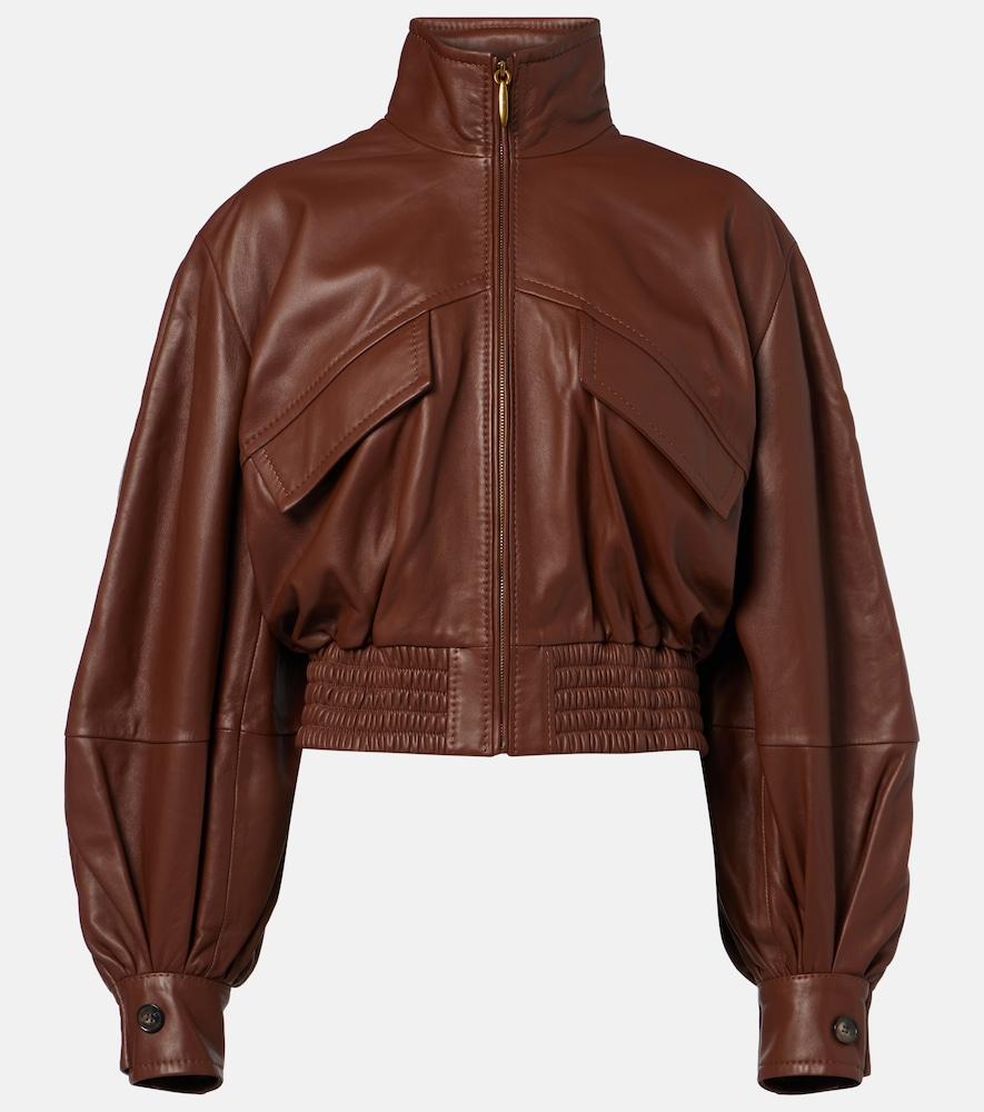zimmermann luna leather bomber jacket