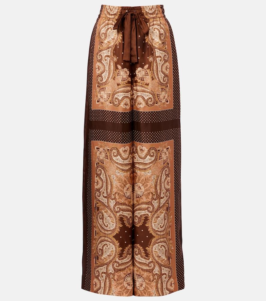 zimmermann luna paisley silk palazzo pants