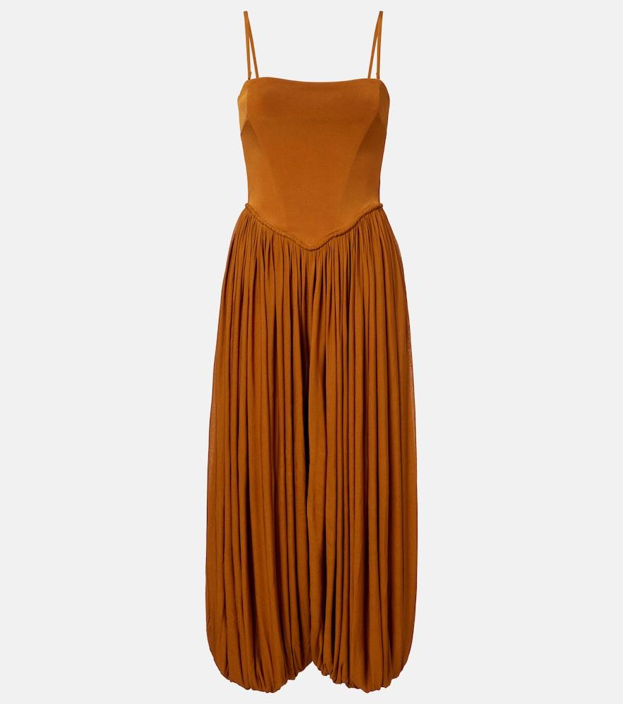 zimmermann luna pleated jersey jumpsuit
