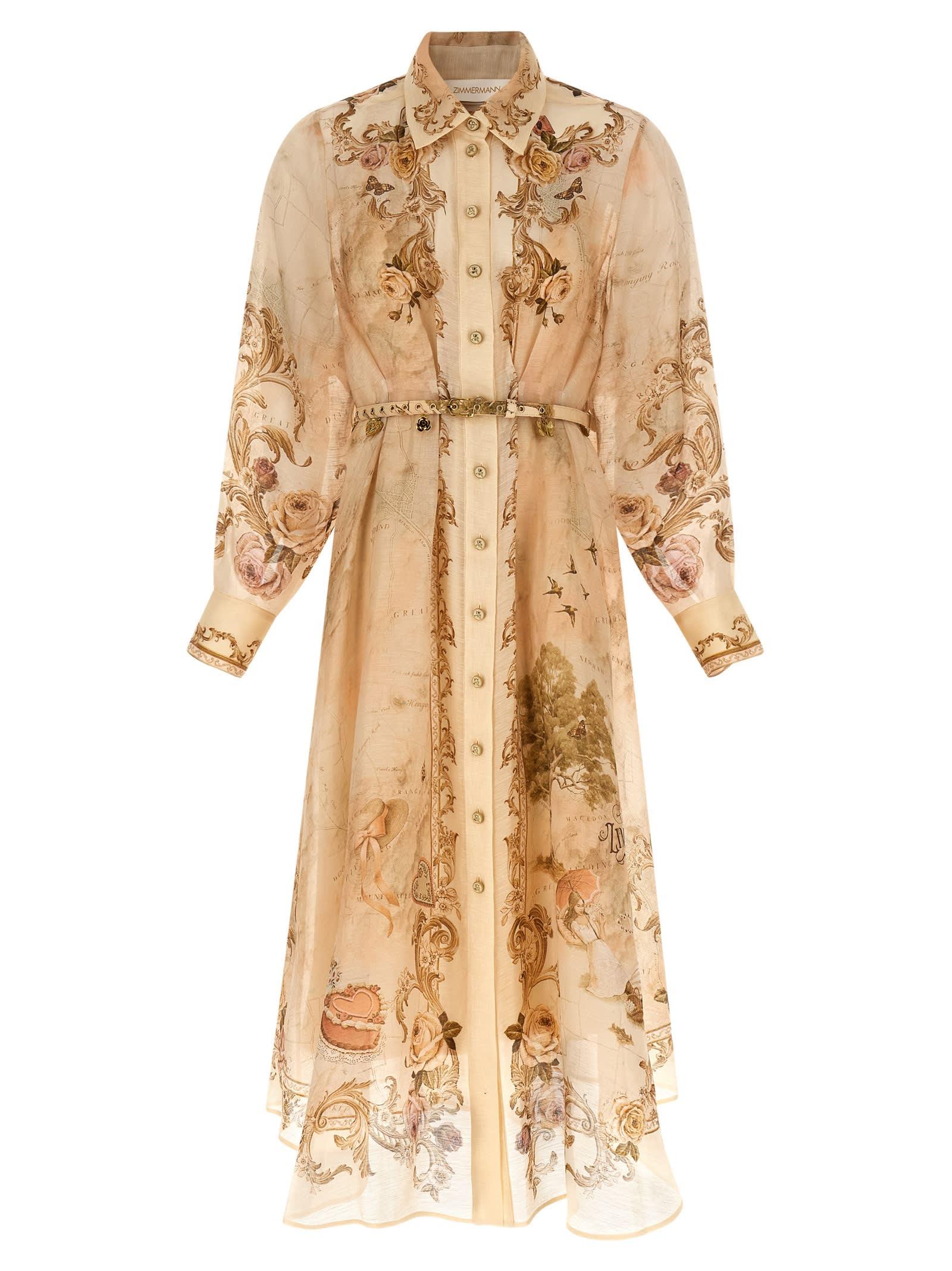 zimmermann memento buttoned midi dress