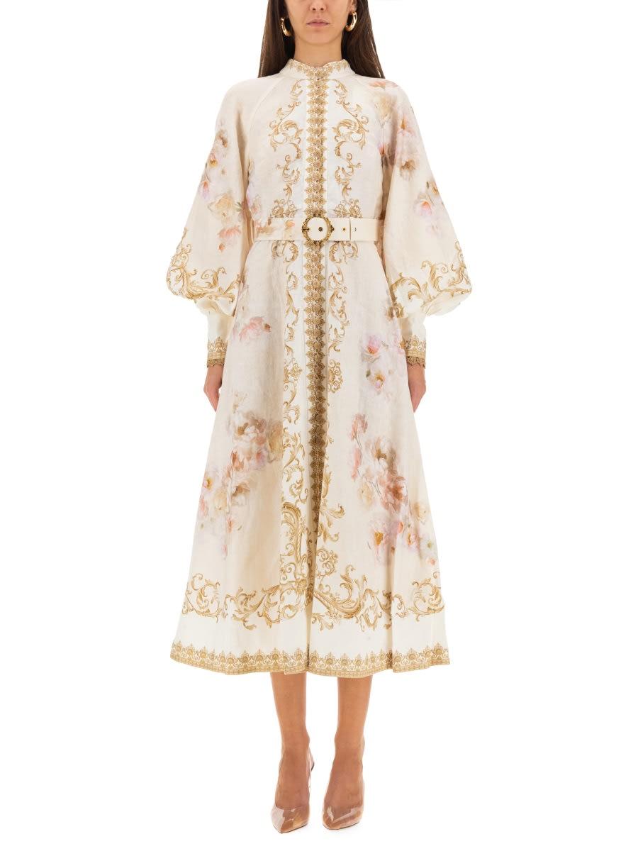zimmermann midi dress with buttons hypnotic