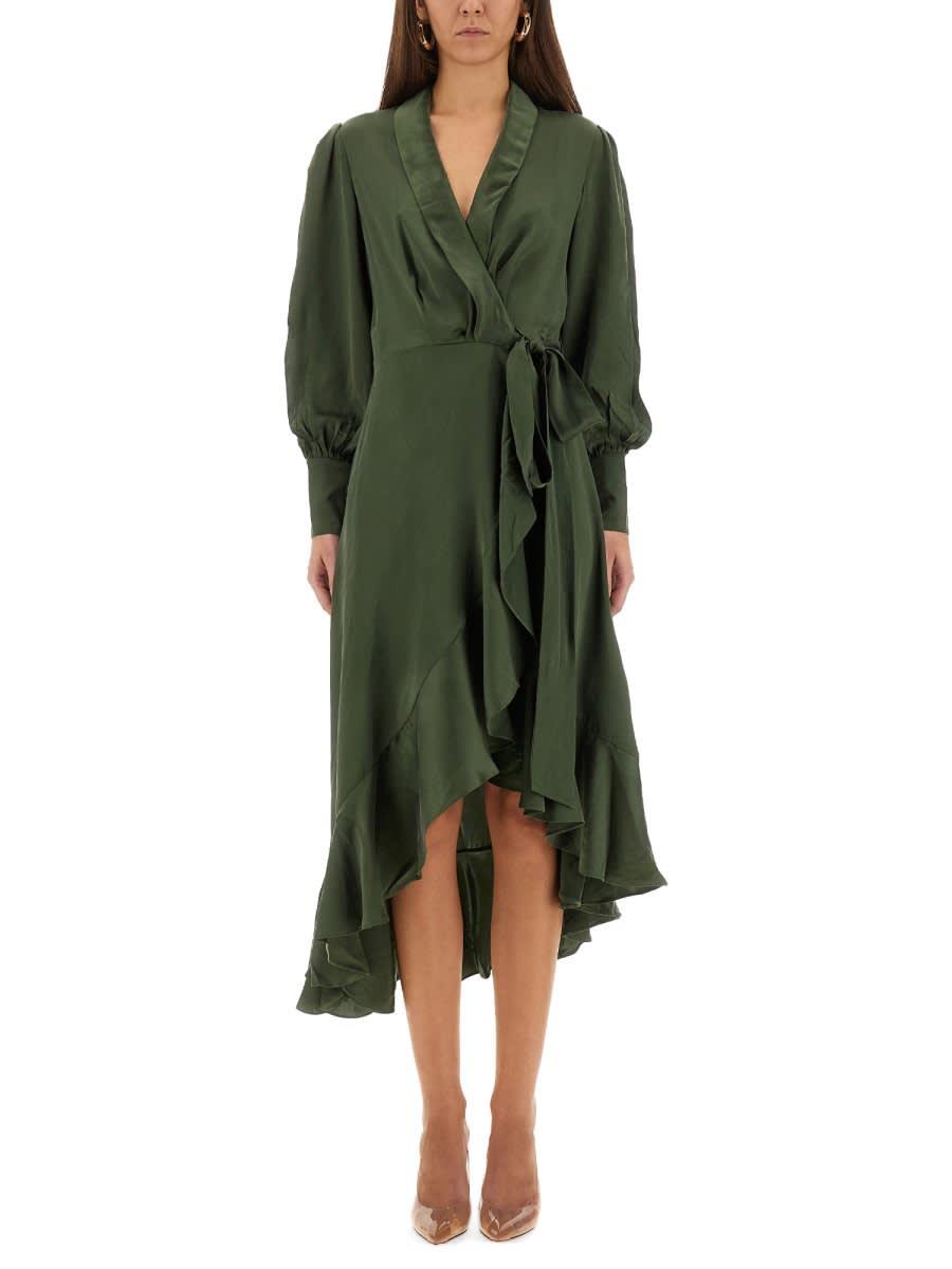 zimmermann midi dress wrap
