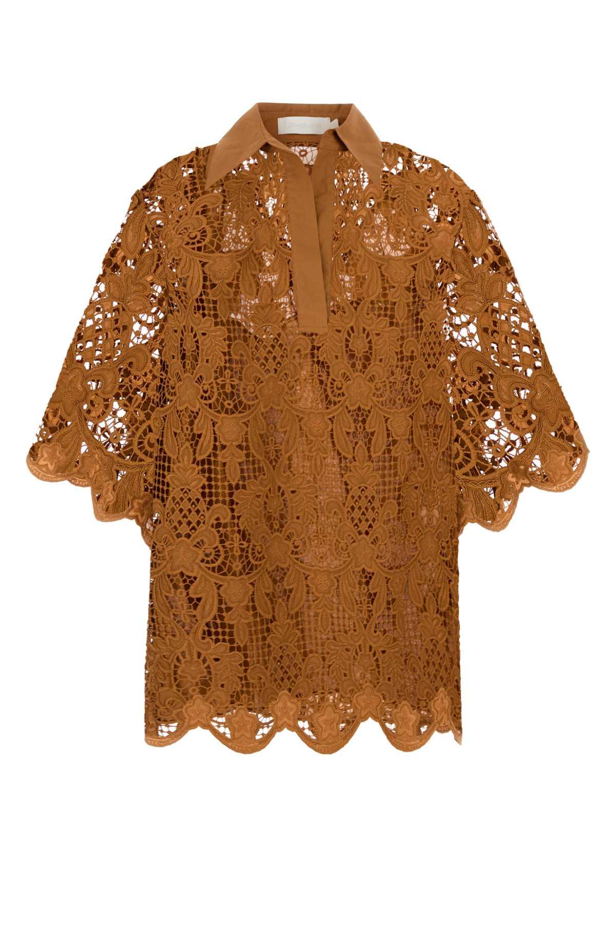 zimmermann orange lace coco top