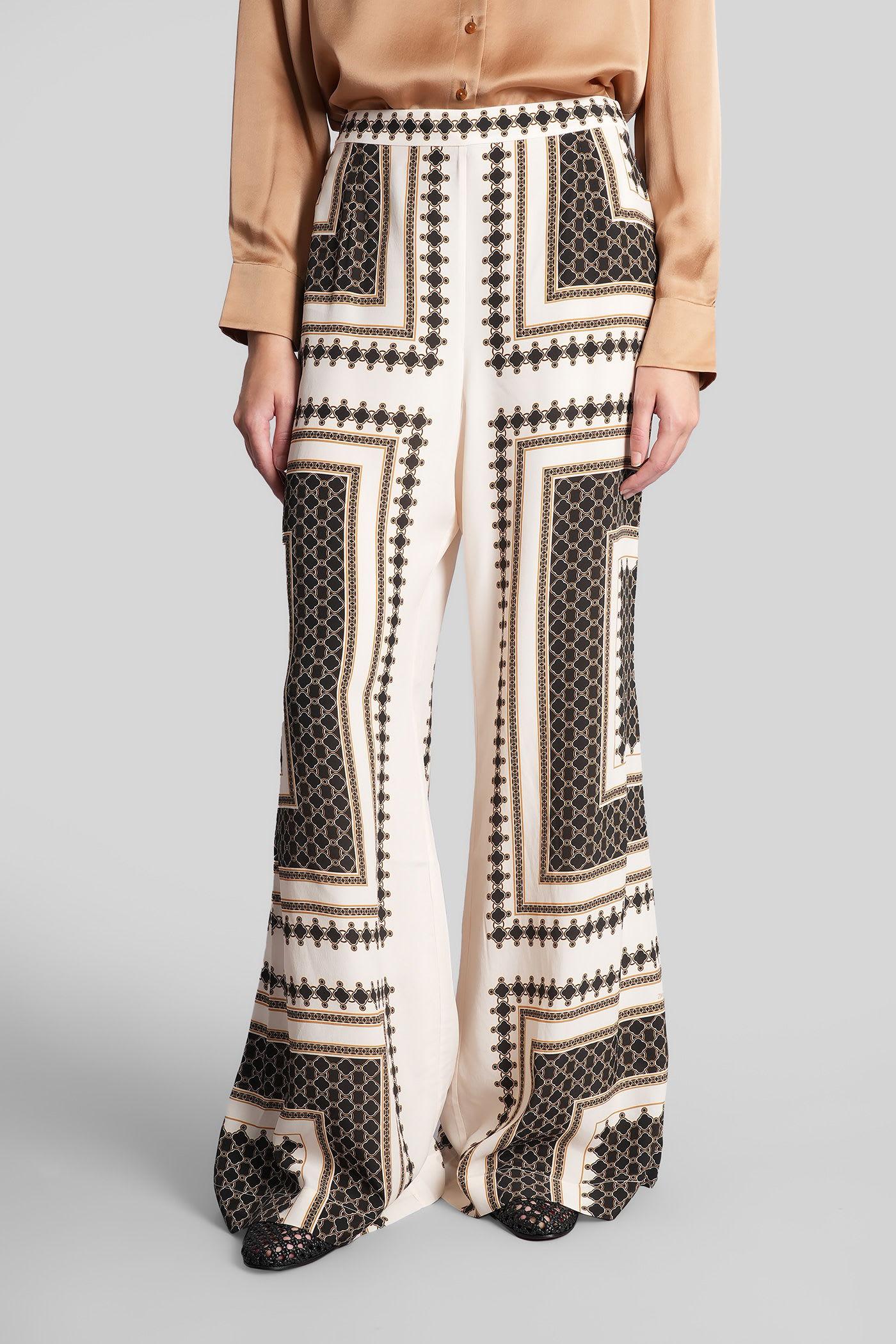 zimmermann pants in beige viscose