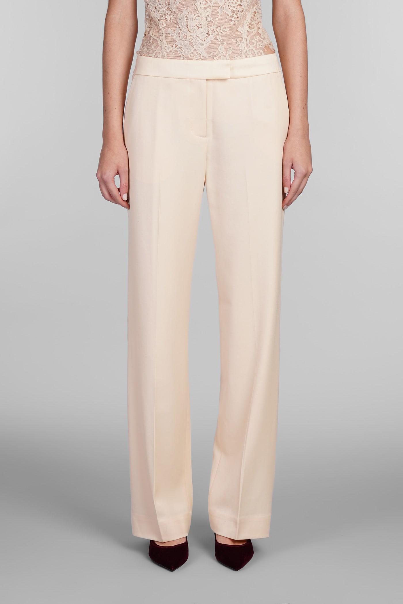 zimmermann pants in beige wool