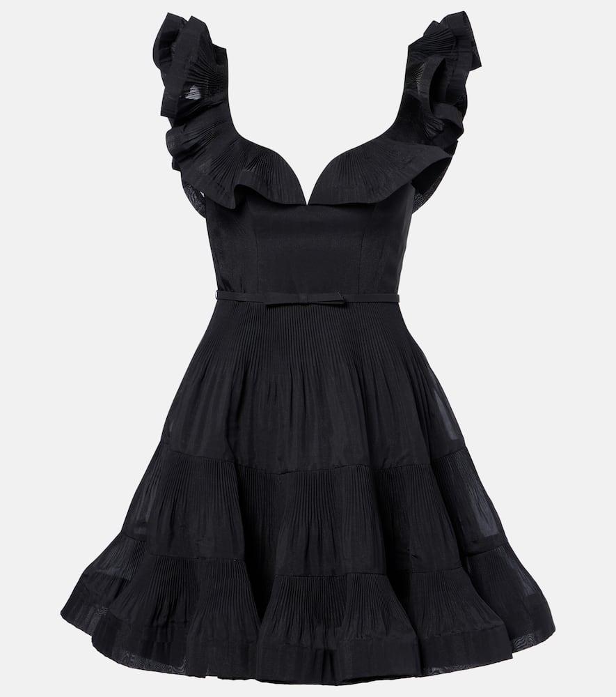 zimmermann pleated ruffled minidress