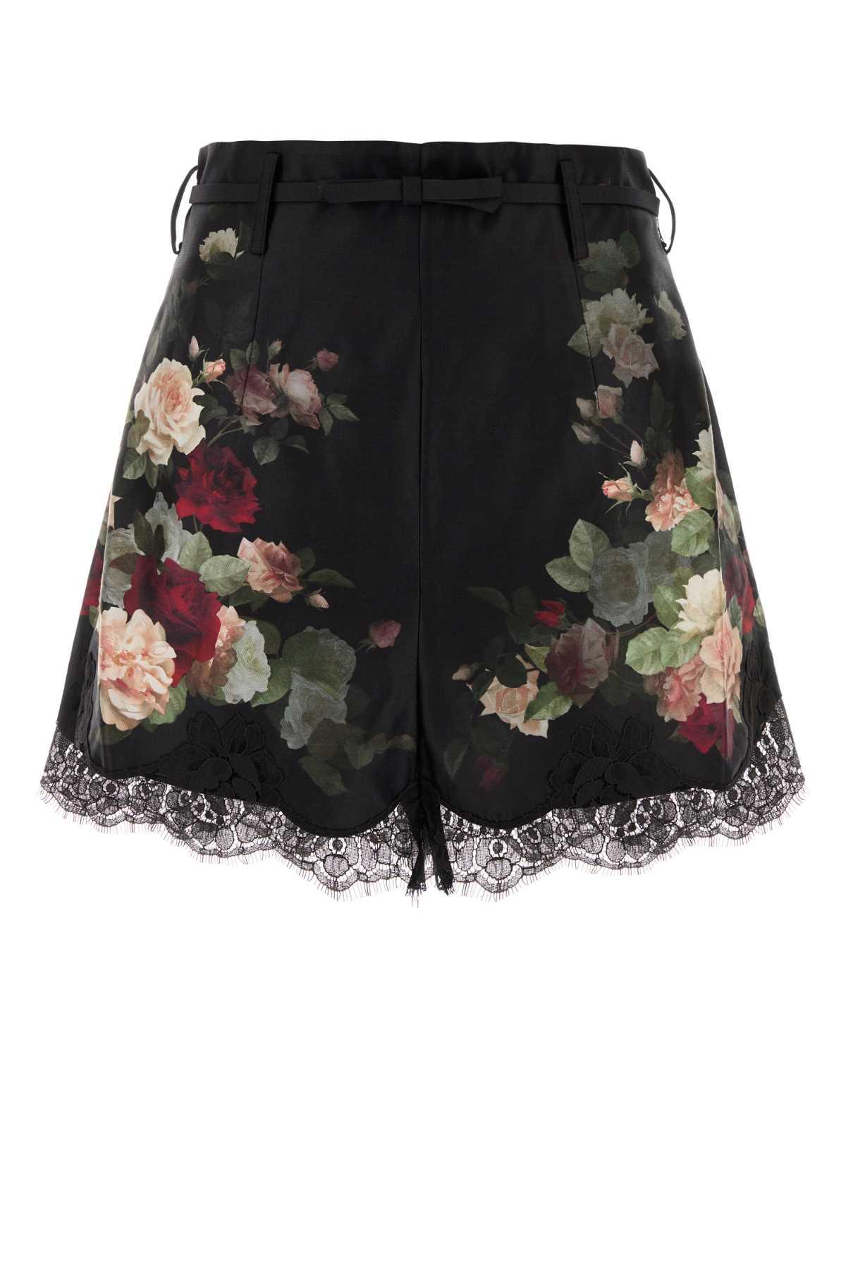 zimmermann printed silk blend hypnotic shorts