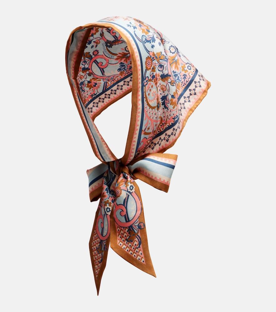 zimmermann printed silk head wrap