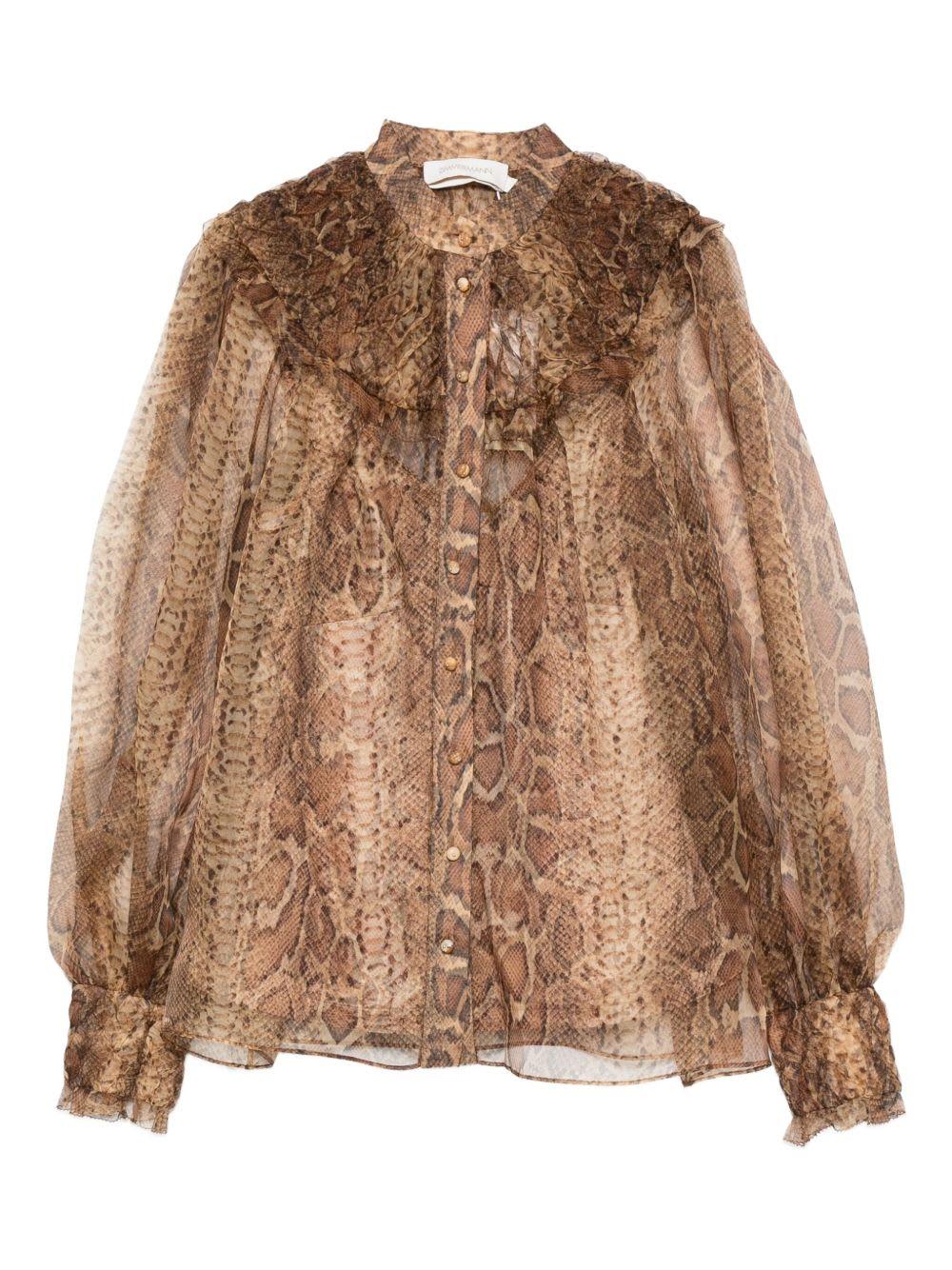 zimmermann printed silk shirt