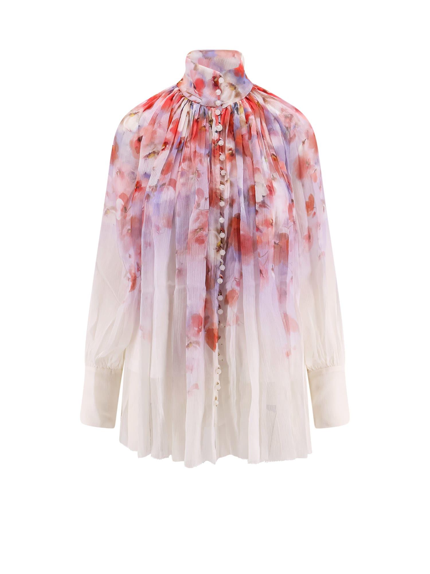 zimmermann printed viscose shirt