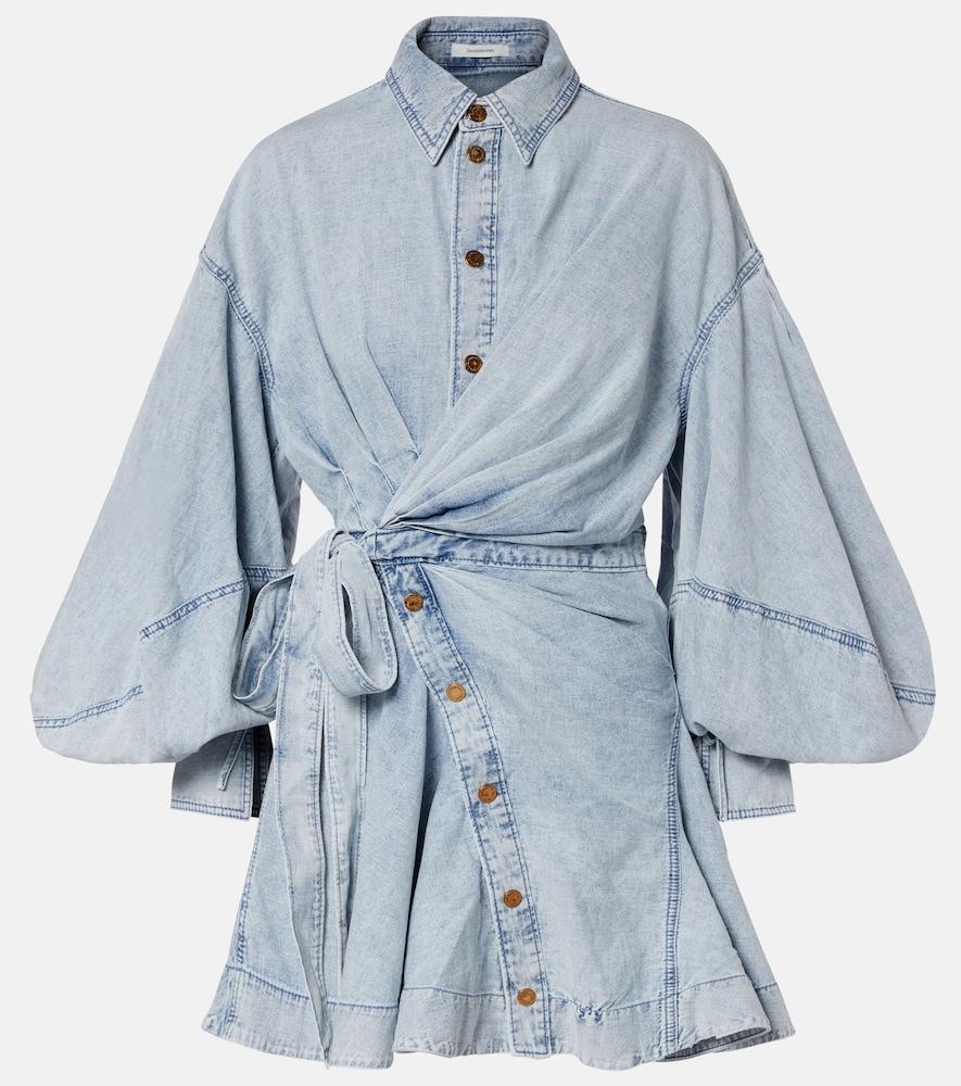 zimmermann rebellion denim minidress