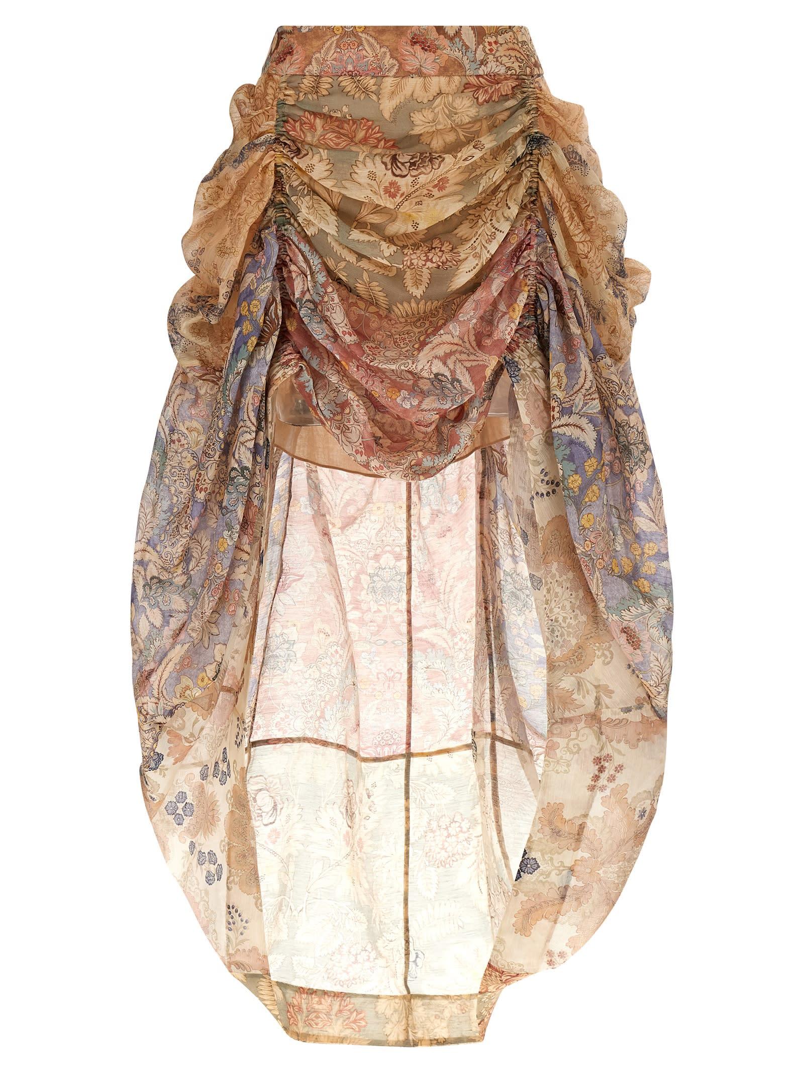 zimmermann rebellion draped skirt