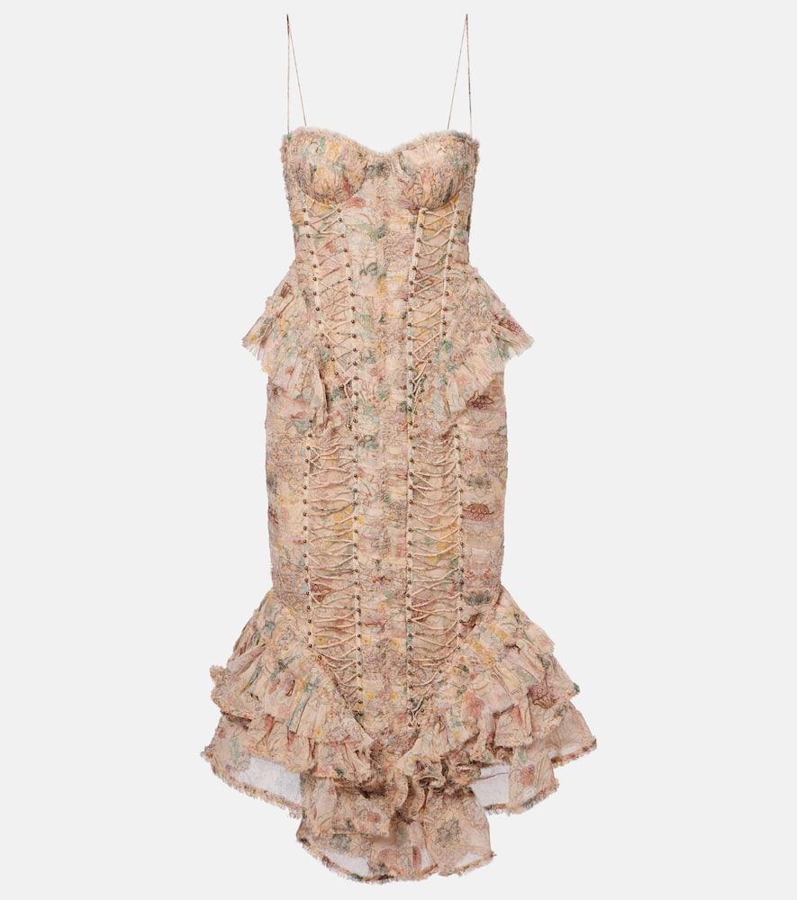zimmermann rebellion floral silk midi dress