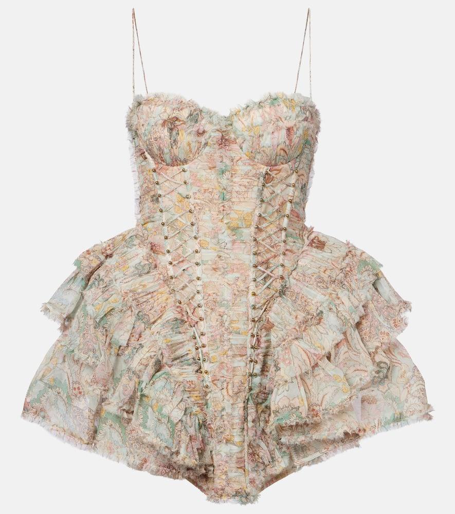 zimmermann rebellion floral silk minidress