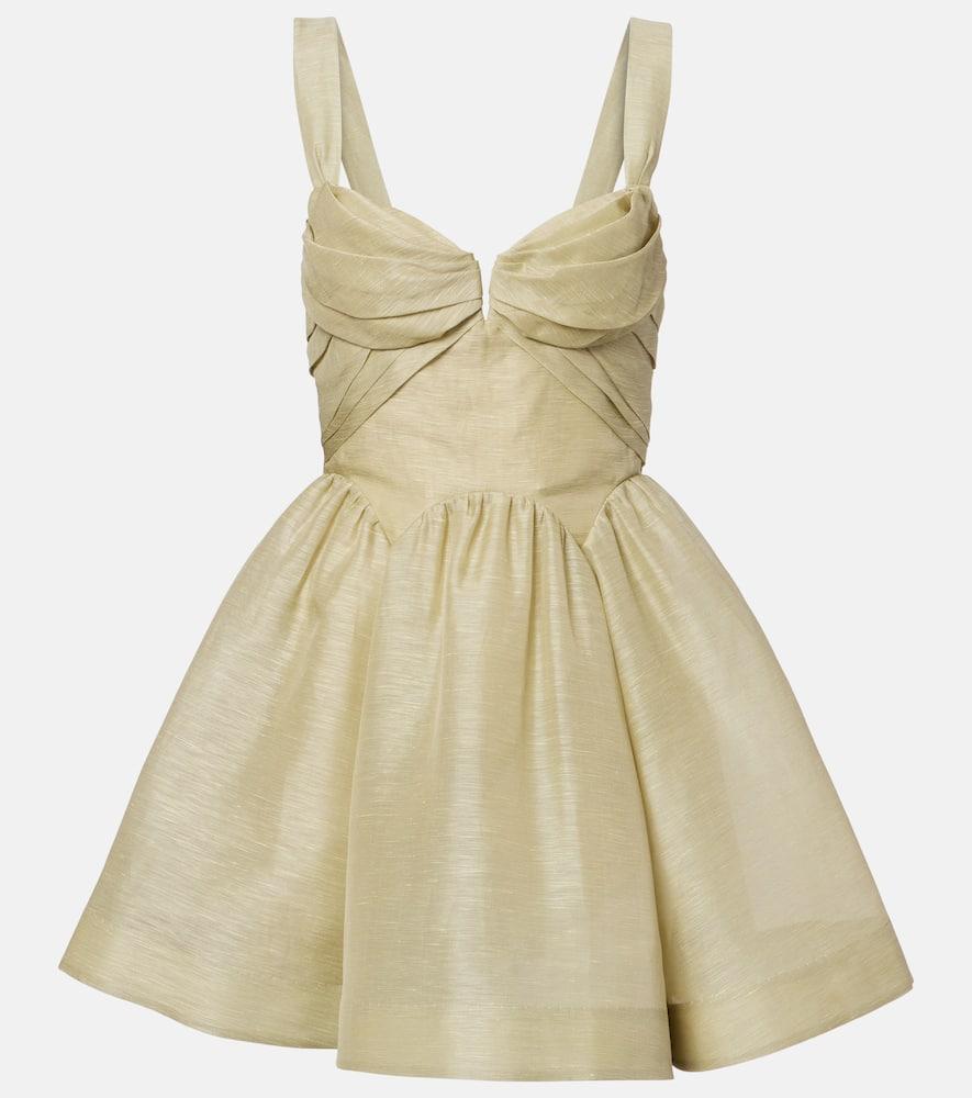 zimmermann rebellion linen and silk organza minidress
