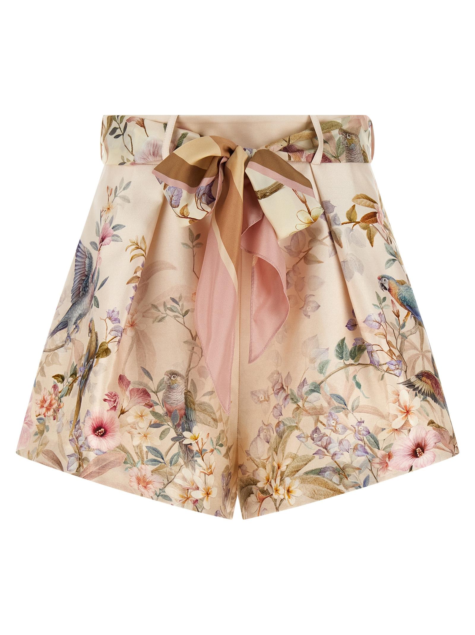 zimmermann rebellion shorts pink silk bermuda - women