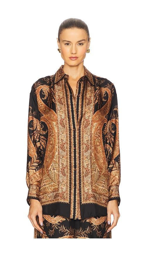 zimmermann relaxed shirt in black.