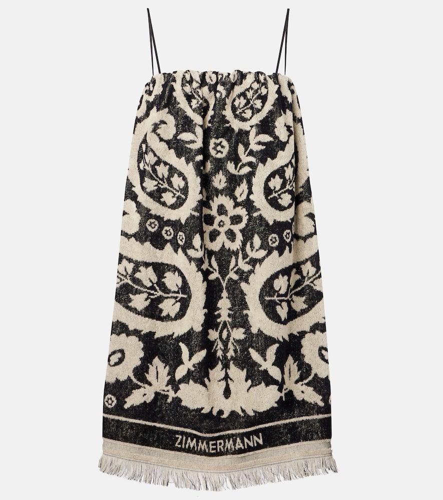 zimmermann rhiannon cotton terry minidress