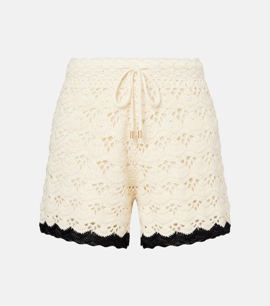 zimmermann rhiannon crochet cotton shorts