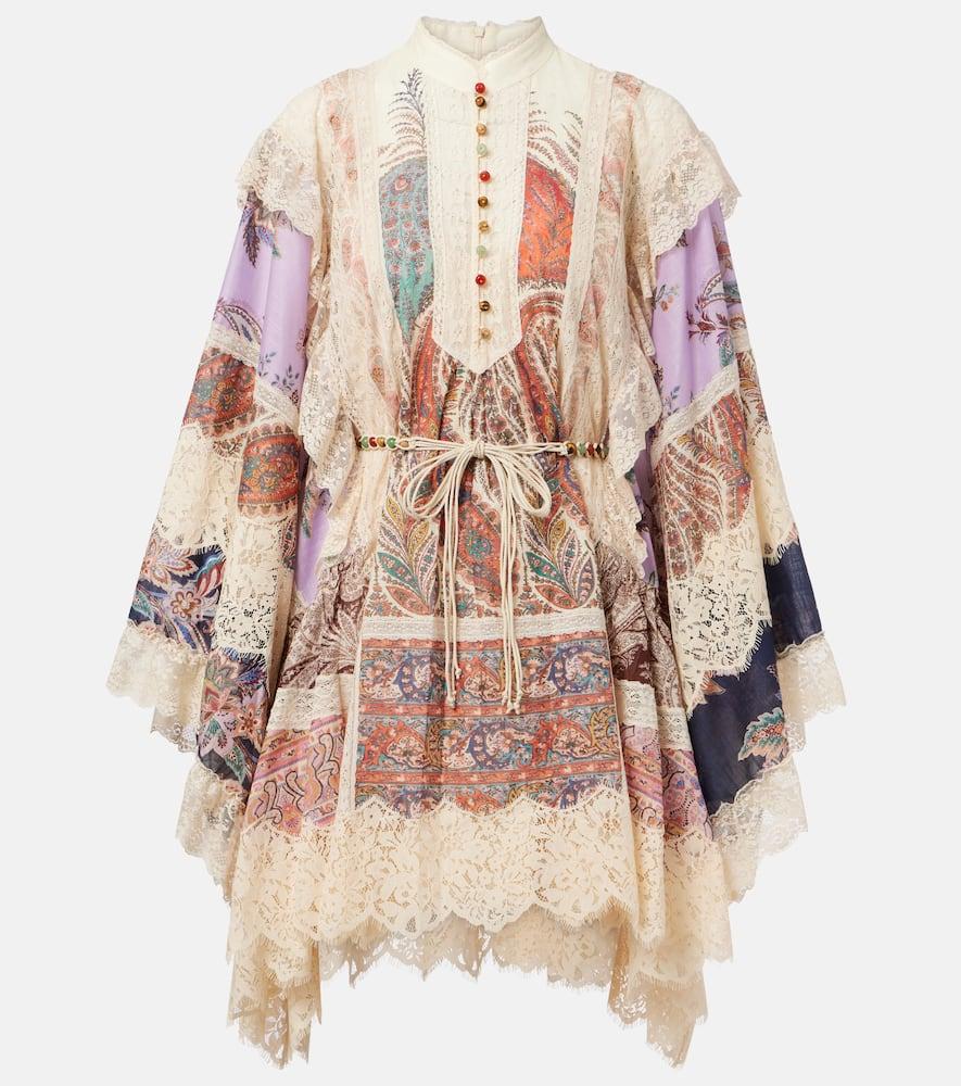 zimmermann rhiannon embroidered floral minidress